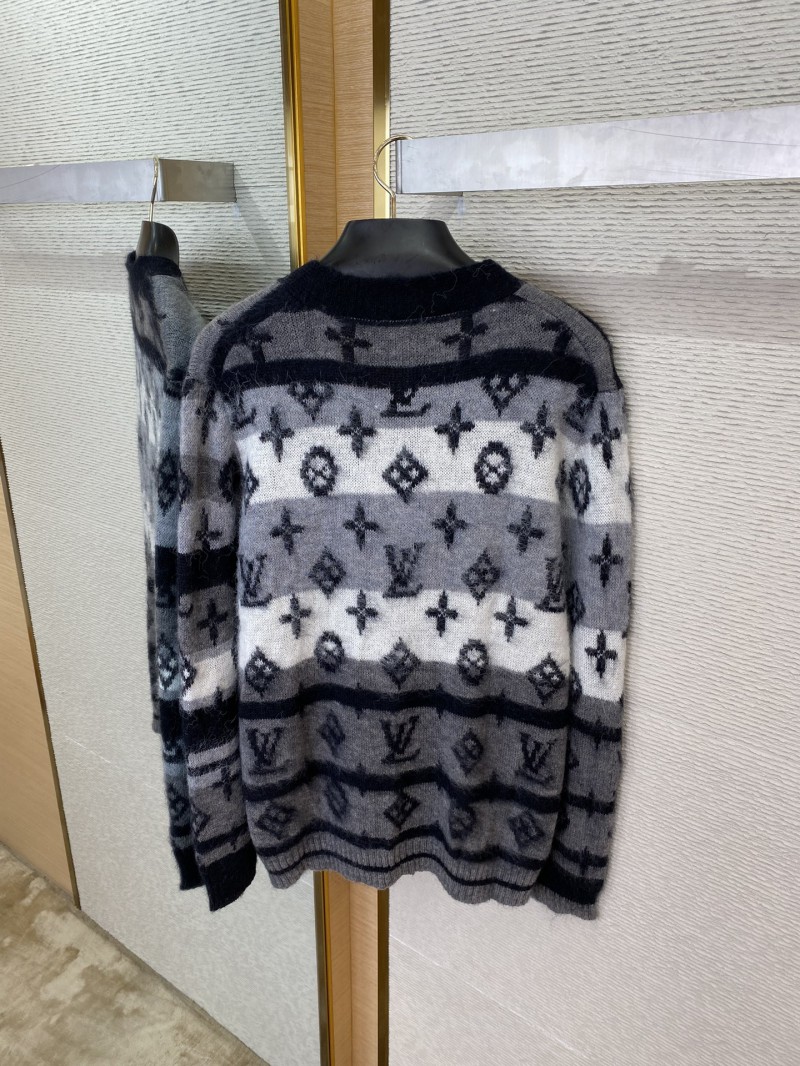 LV Old Flower Colour Block Mohair Cardigan 7