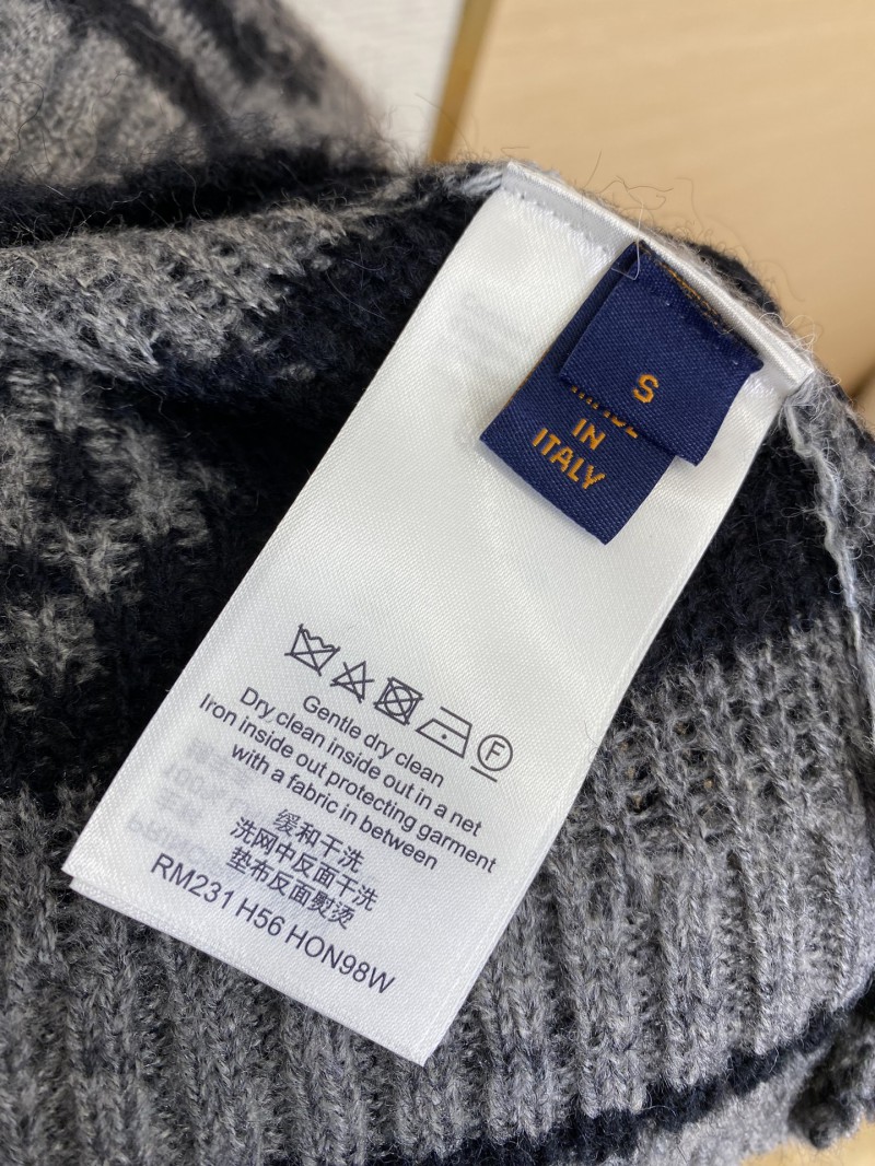 LV Old Flower Colour Block Mohair Cardigan 8