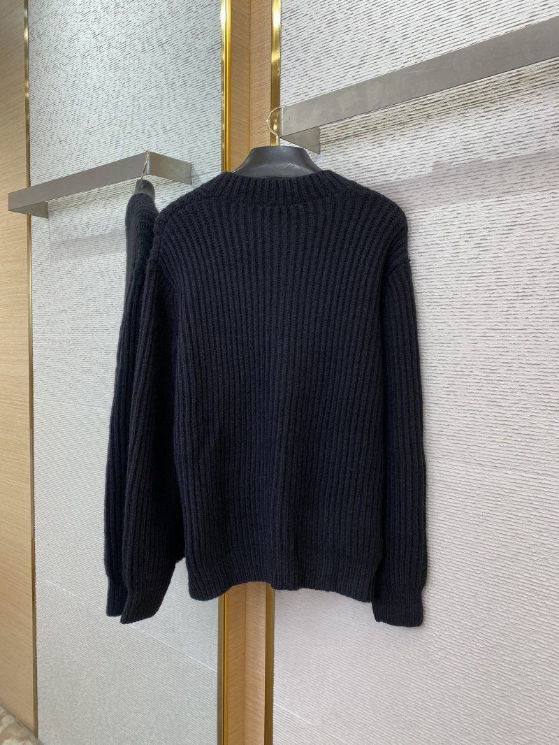 Prada Appliquéd Wool Cardigan Black 5