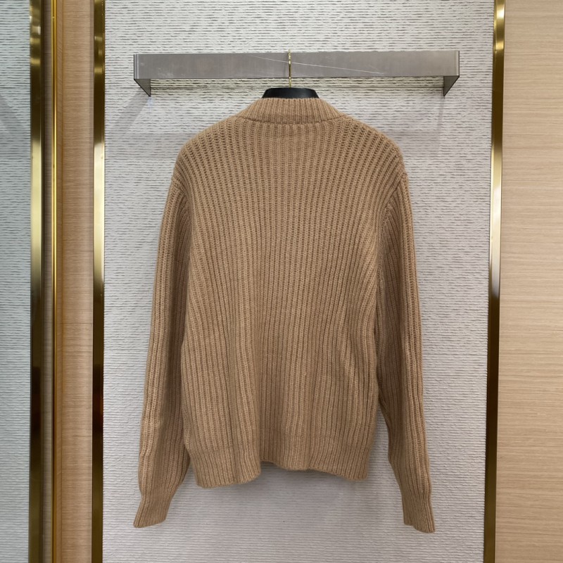 Prada Appliquéd Wool Cardigan Khaki 1
