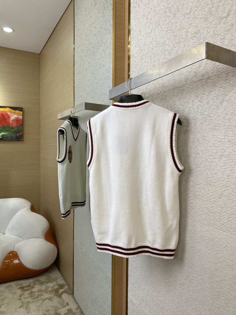 LV logo embroidered wool waistcoat 3