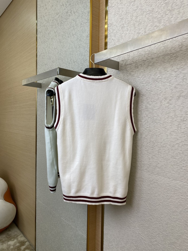 LV logo embroidered wool waistcoat 5