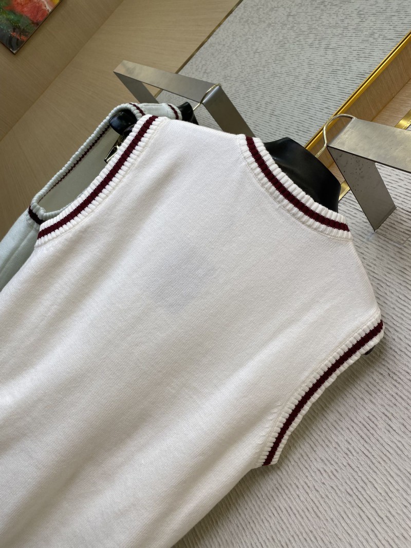 LV logo embroidered wool waistcoat 7