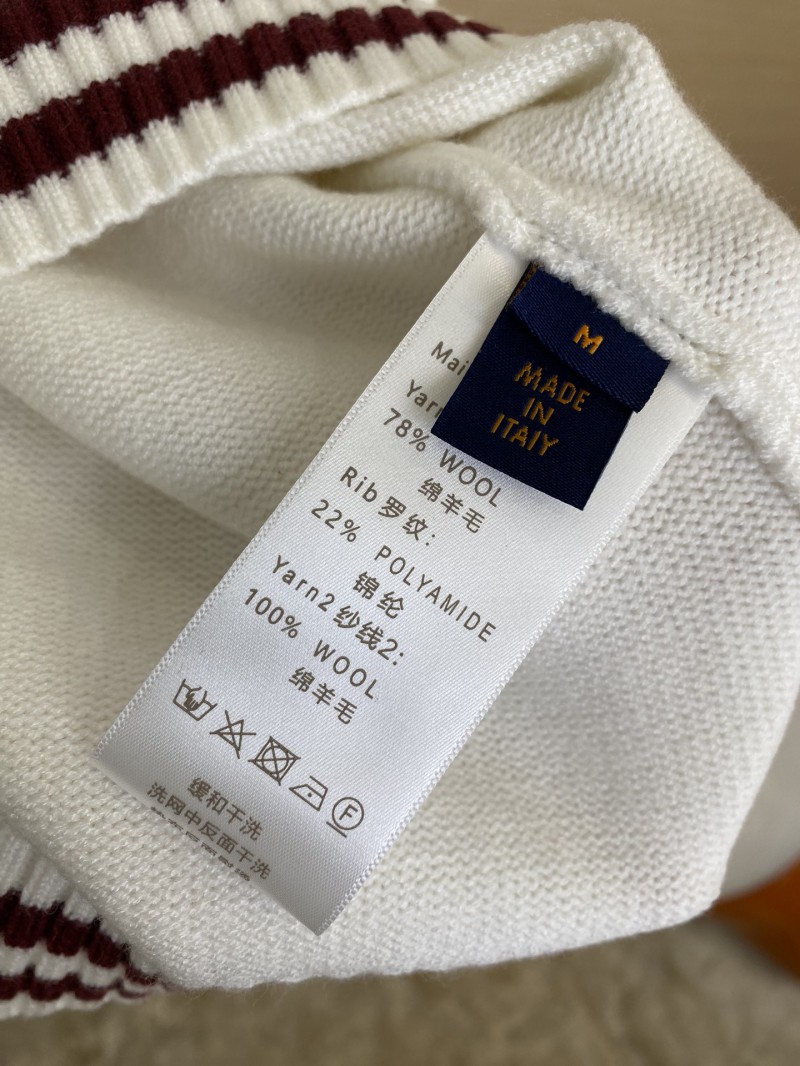 LV logo embroidered wool waistcoat 8