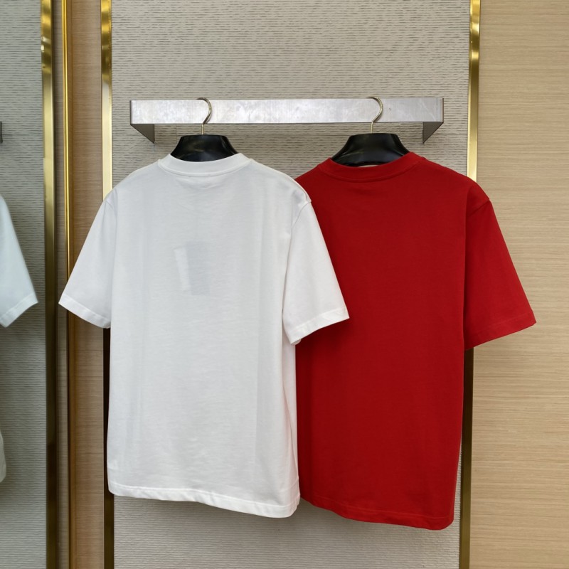 Dior 25fw Year of the Snake Embroidered Short Sleeve Red 1