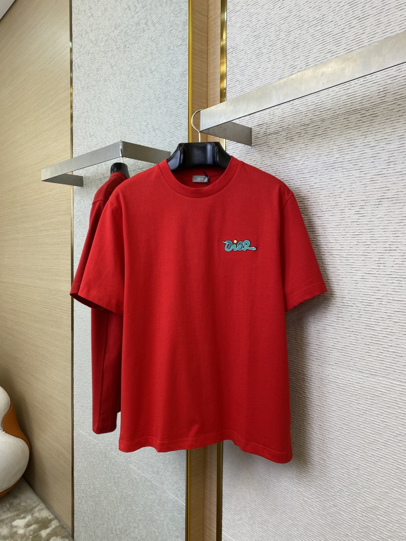 Dior 25fw Year of the Snake Embroidered Short Sleeve Red 4