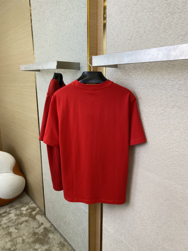 Dior 25fw Year of the Snake Embroidered Short Sleeve Red 7