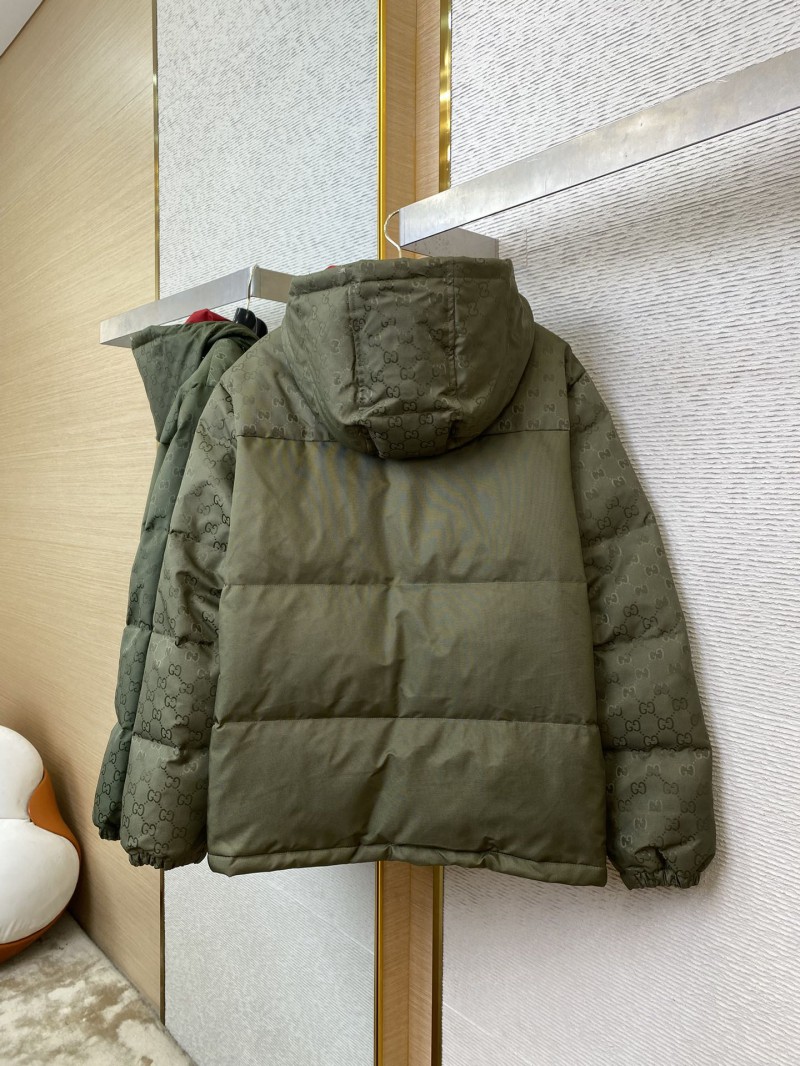 Gucci Jacquard Dark Down Jacket Green 5