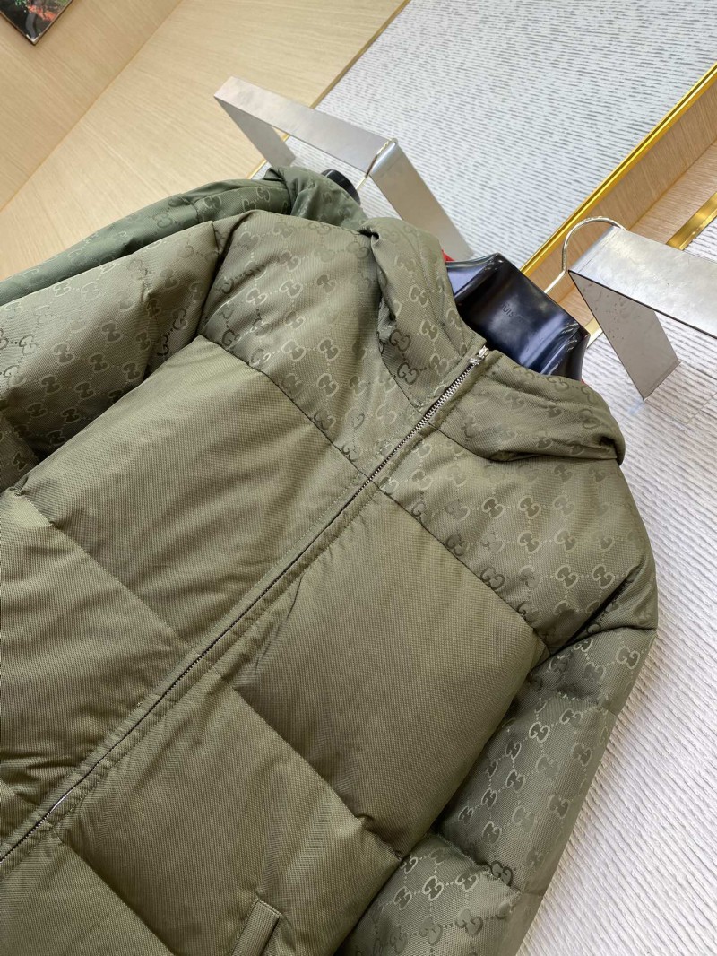Gucci Jacquard Dark Down Jacket Green 6