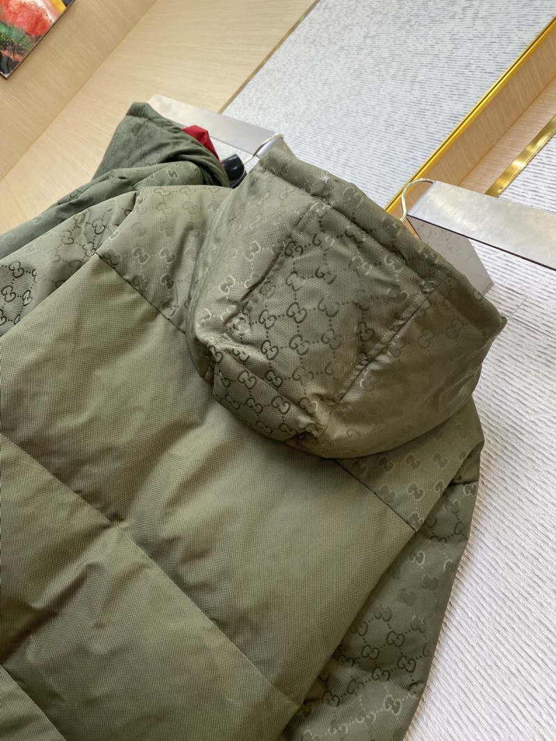 Gucci Jacquard Dark Down Jacket Green 7