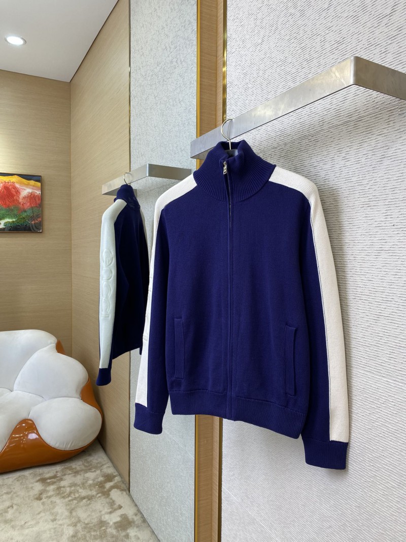 Gucci Patchwork Knit Zip Jacket Coat 2