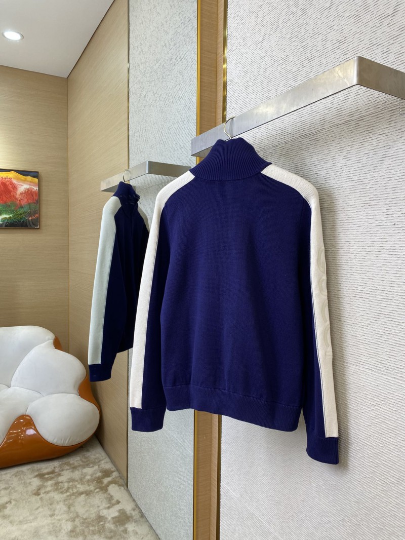 Gucci Patchwork Knit Zip Jacket Coat 3