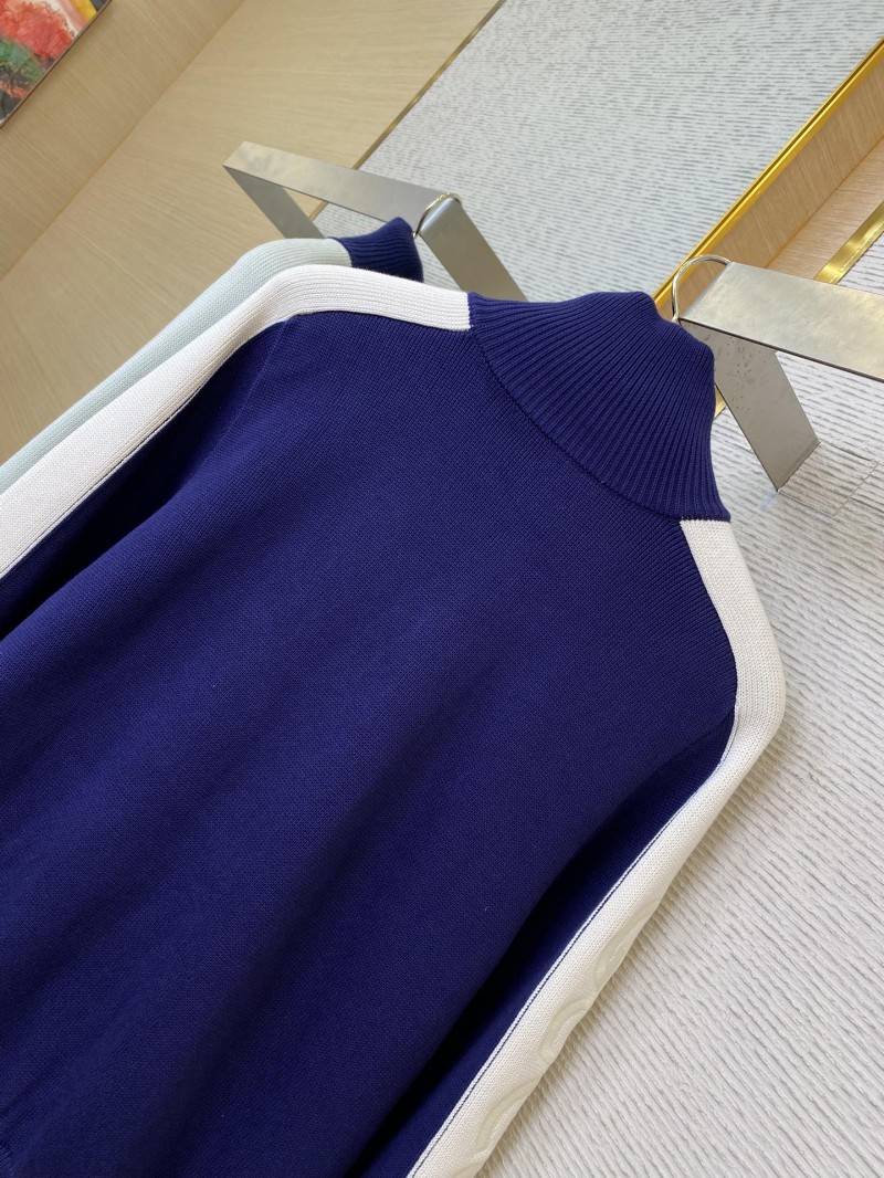 Gucci Patchwork Knit Zip Jacket Coat 7
