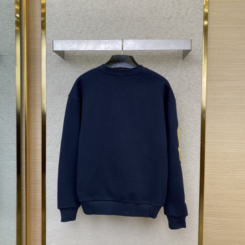 Dior ?? stone island co-branded embroidered crew neck sweatshirt 1