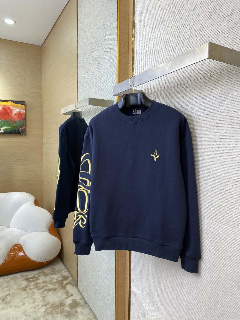 Dior ?? stone island co-branded embroidered crew neck sweatshirt 2