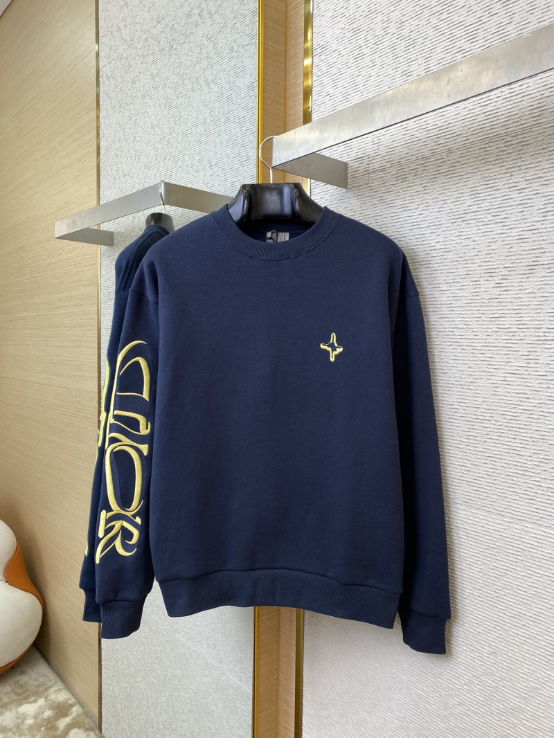 Dior ?? stone island co-branded embroidered crew neck sweatshirt 4