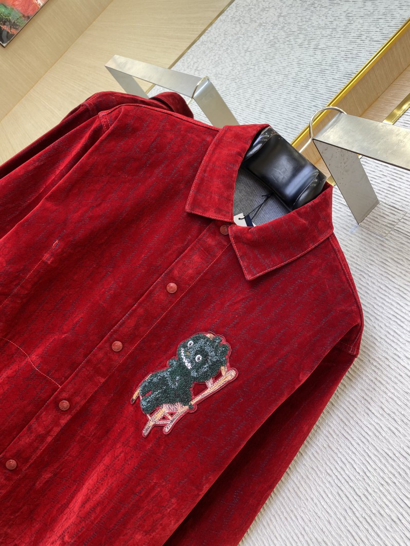 Dior Dragon Man Octopus Flocked Shirt Jacket 6