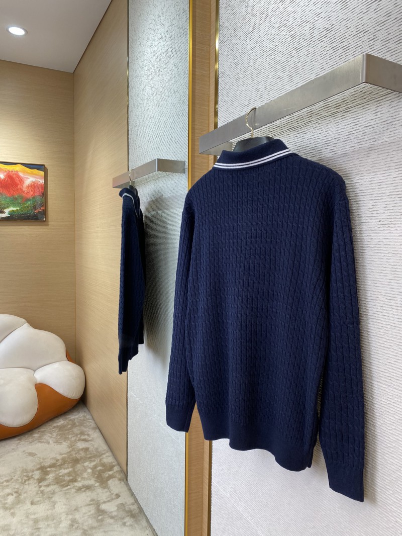 Miu Miu Logo Embroidered Pullover Navy 3