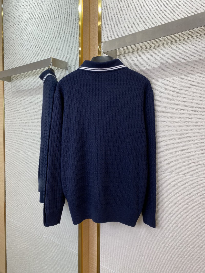 Miu Miu Logo Embroidered Pullover Navy 5