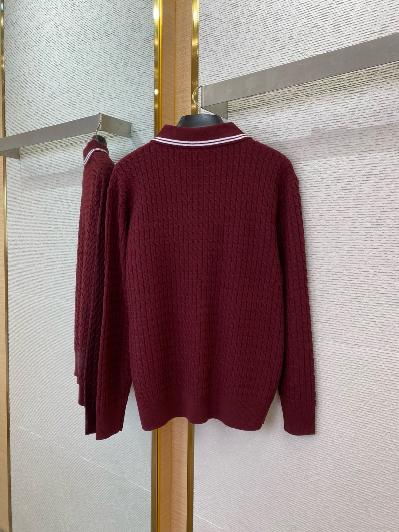 Miu Miu Logo Embroidered Pullover Red 5