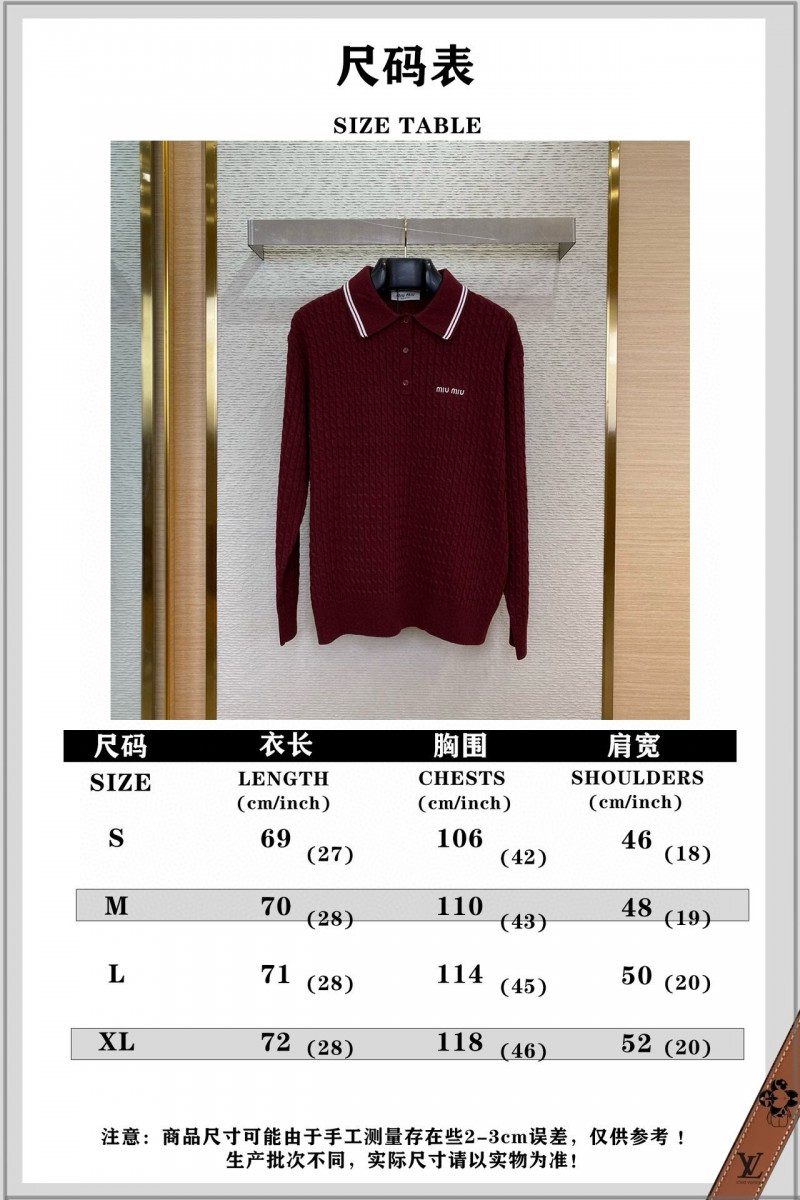 Miu Miu Logo Embroidered Pullover Red 9