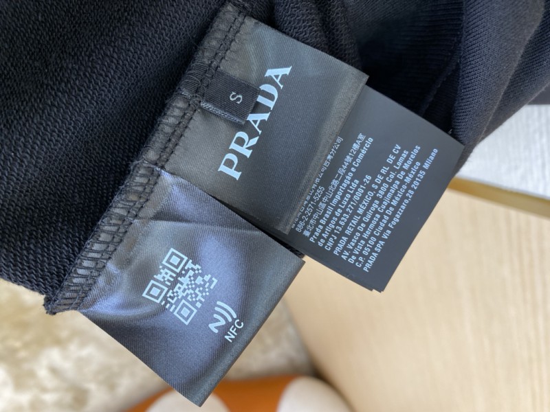 Prada Triangle Label Crew Neck Sweatshirt Black 8