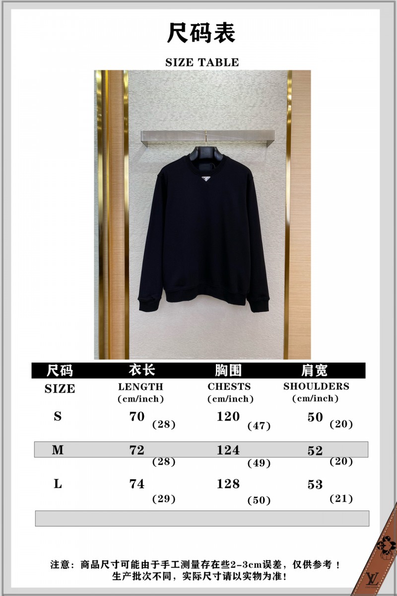Prada Triangle Label Crew Neck Sweatshirt Black 9