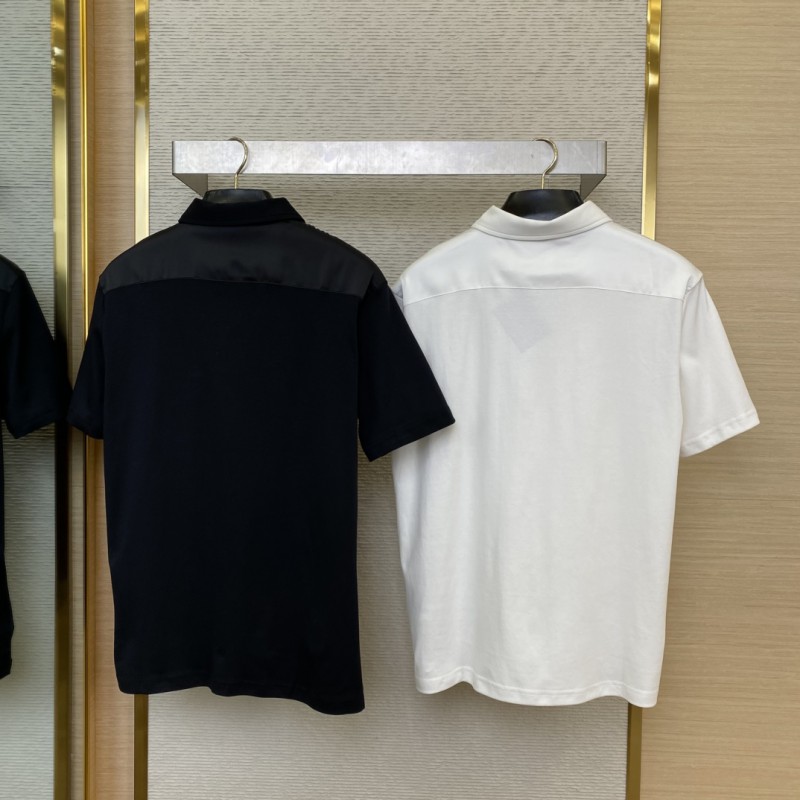 Prada Nylon Pocket Short Sleeve T-Shirt White 1