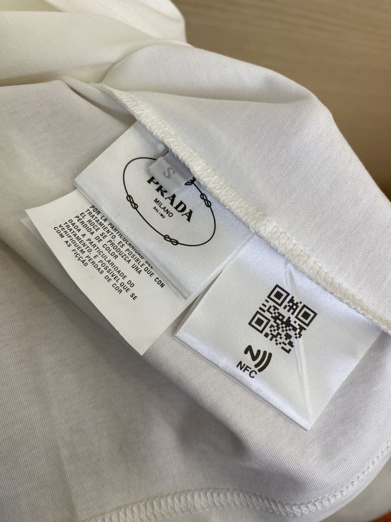 Prada Nylon Pocket Short Sleeve T-Shirt White 8