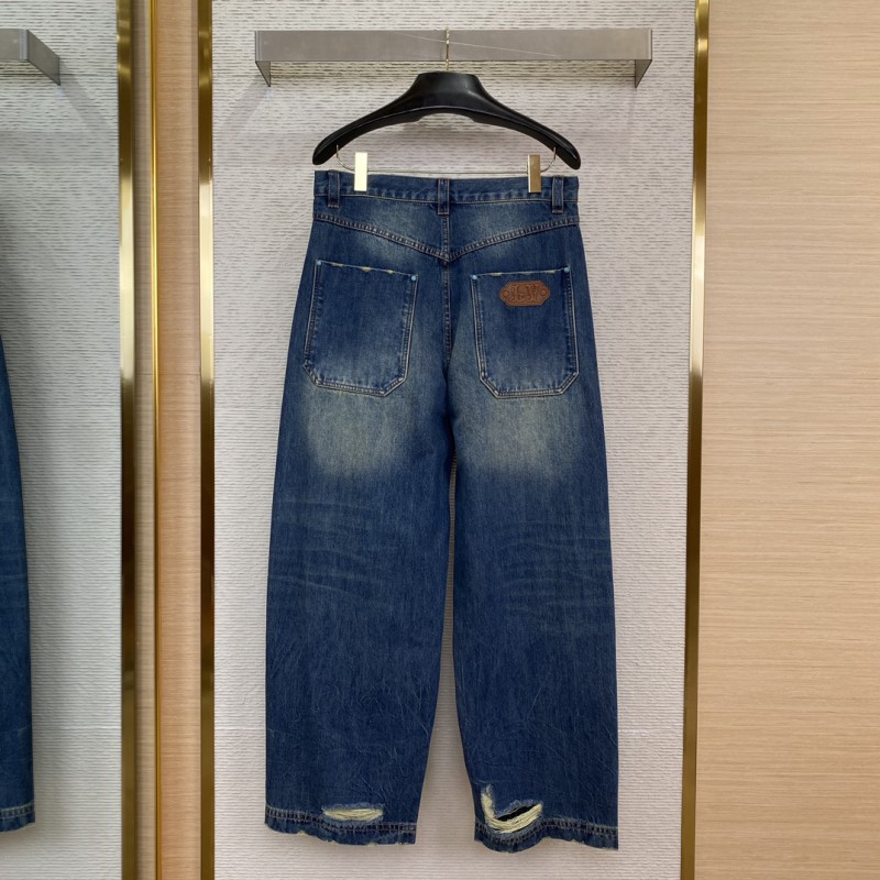 LV turquoise denim trousers 1