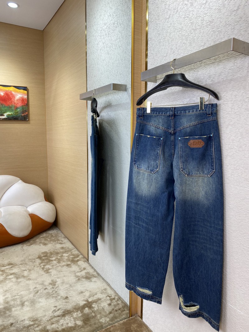 LV turquoise denim trousers 3