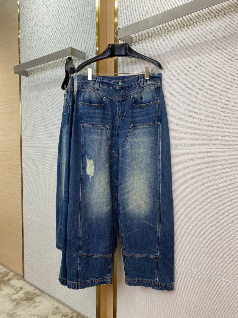 LV turquoise denim trousers 4