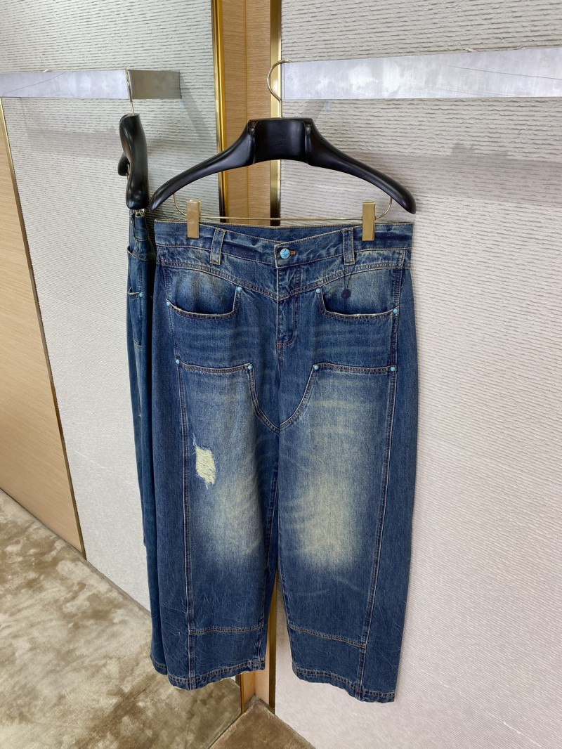 LV turquoise denim trousers 6