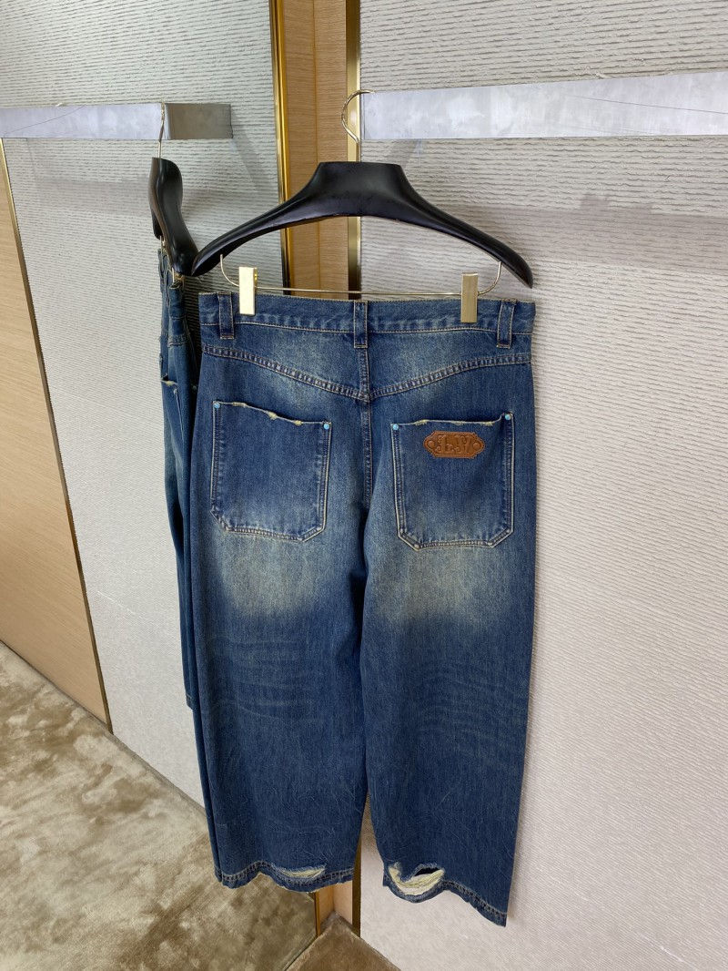 LV turquoise denim trousers 7