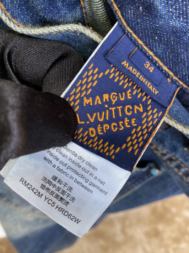LV turquoise denim trousers 8