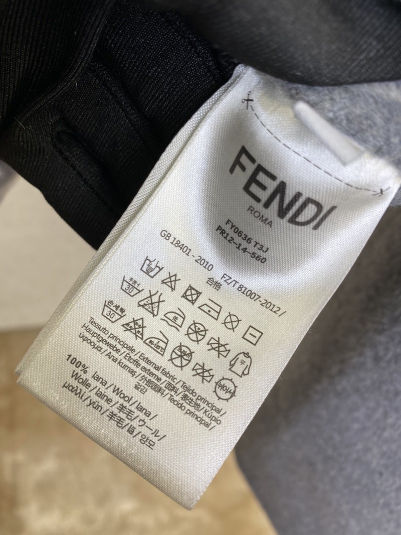 Fendi Old Flower Reversible Cashmere Short Jacket Grey 8