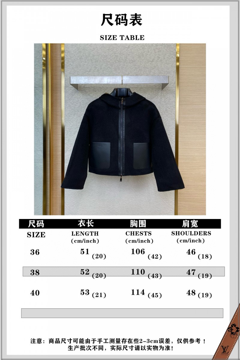 Fendi Old Flower Reversible Cashmere Short Jacket Black 9