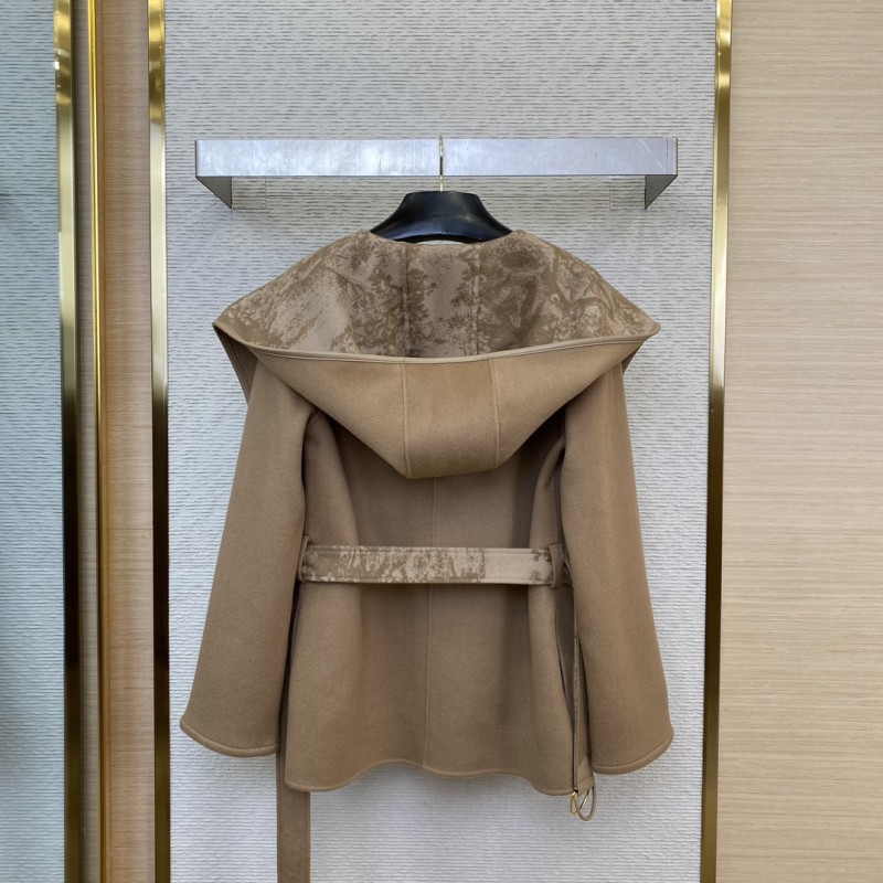 Dior short cape cashmere coat khaki 1