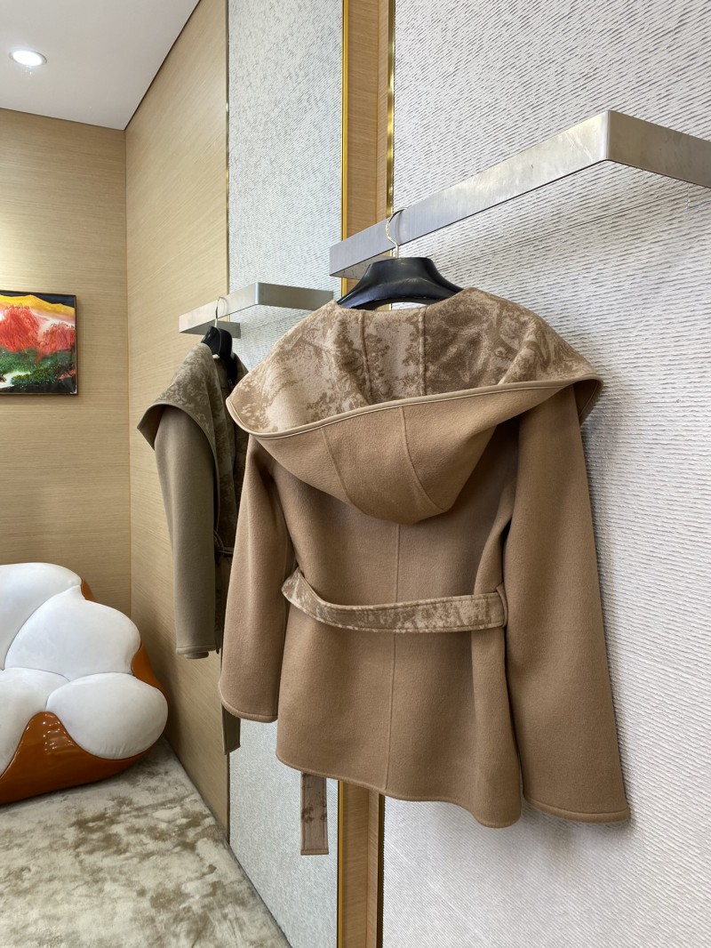 Dior short cape cashmere coat khaki 3