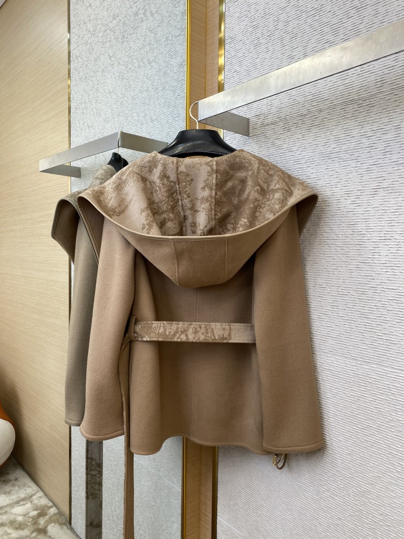 Dior short cape cashmere coat khaki 5