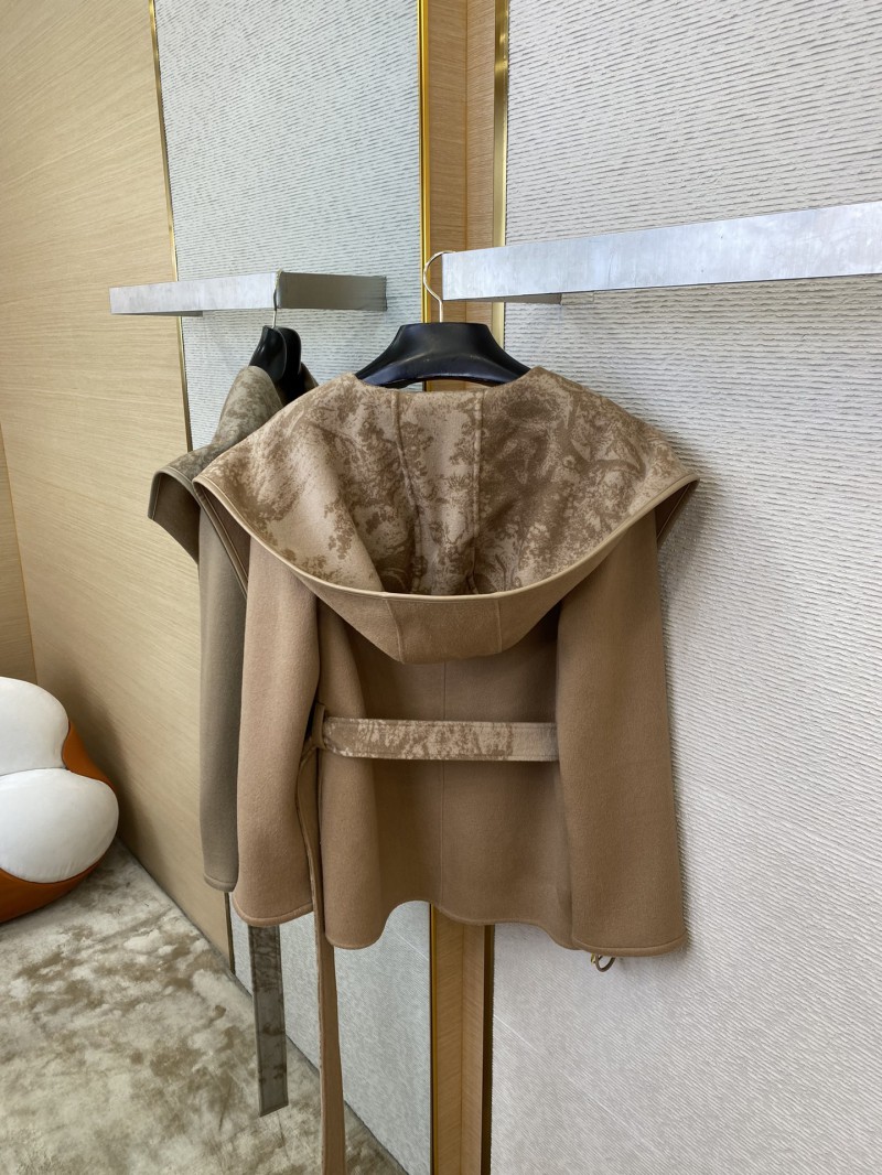 Dior short cape cashmere coat khaki 7