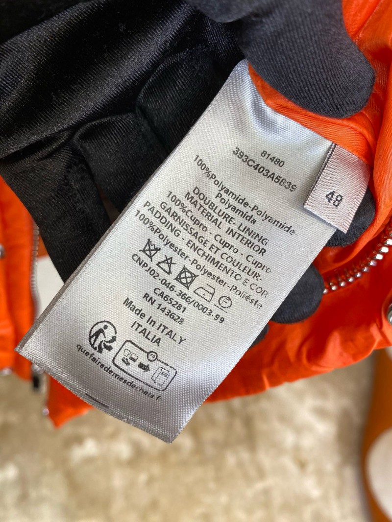 Dior Multi-Pocket Cotton Jacket Coat Orange 8