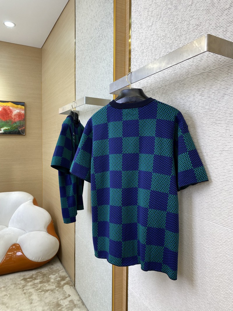 LV checkered jersey short-sleeved T-shirt 3