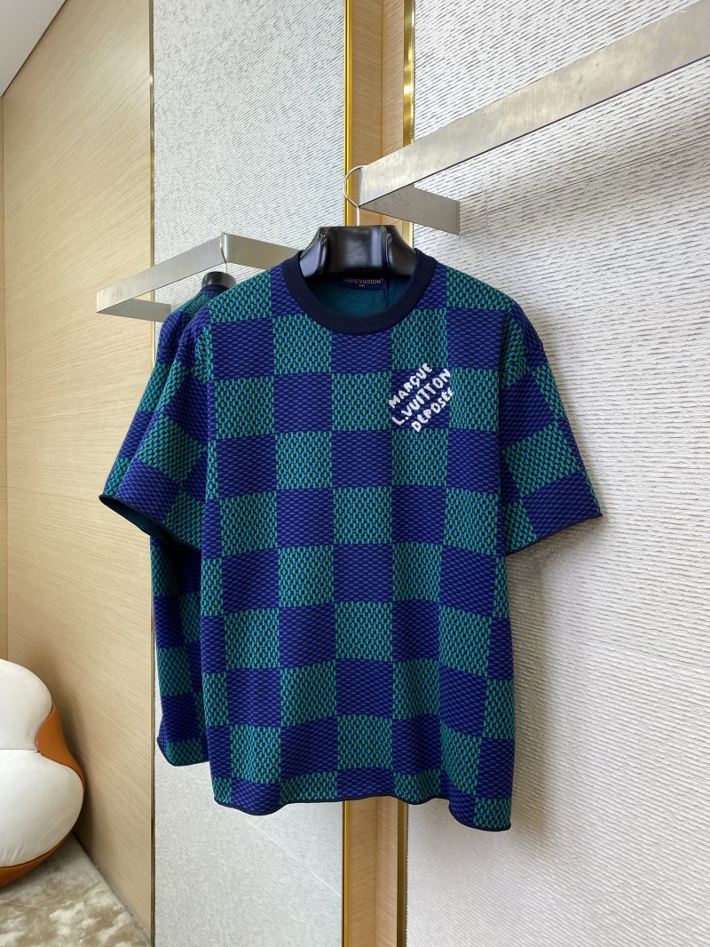 LV checkered jersey short-sleeved T-shirt 4