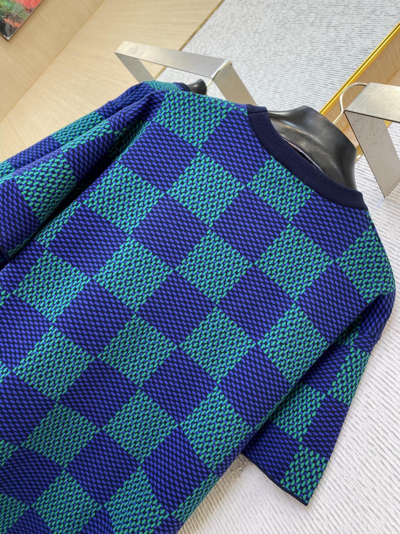 LV checkered jersey short-sleeved T-shirt 7