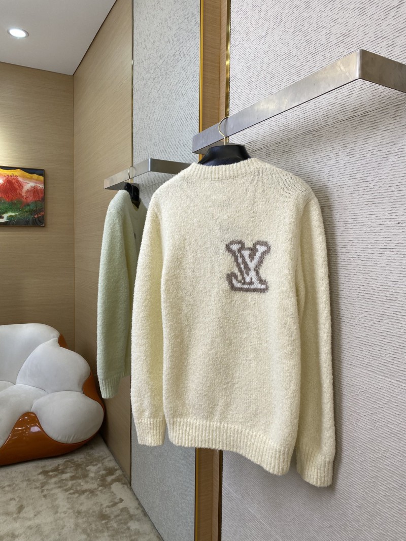 LV logo appliqu??d wool crew neck jumper 3
