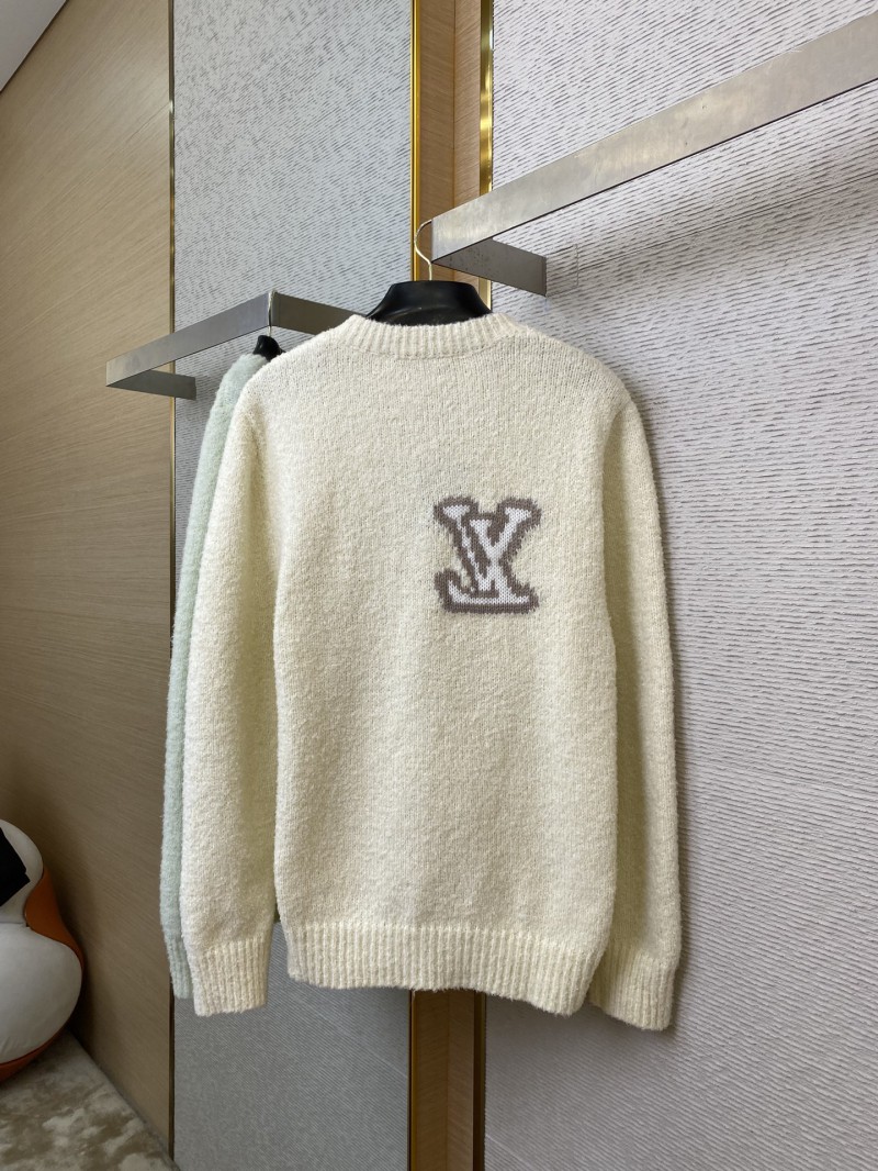 LV logo appliqu??d wool crew neck jumper 6