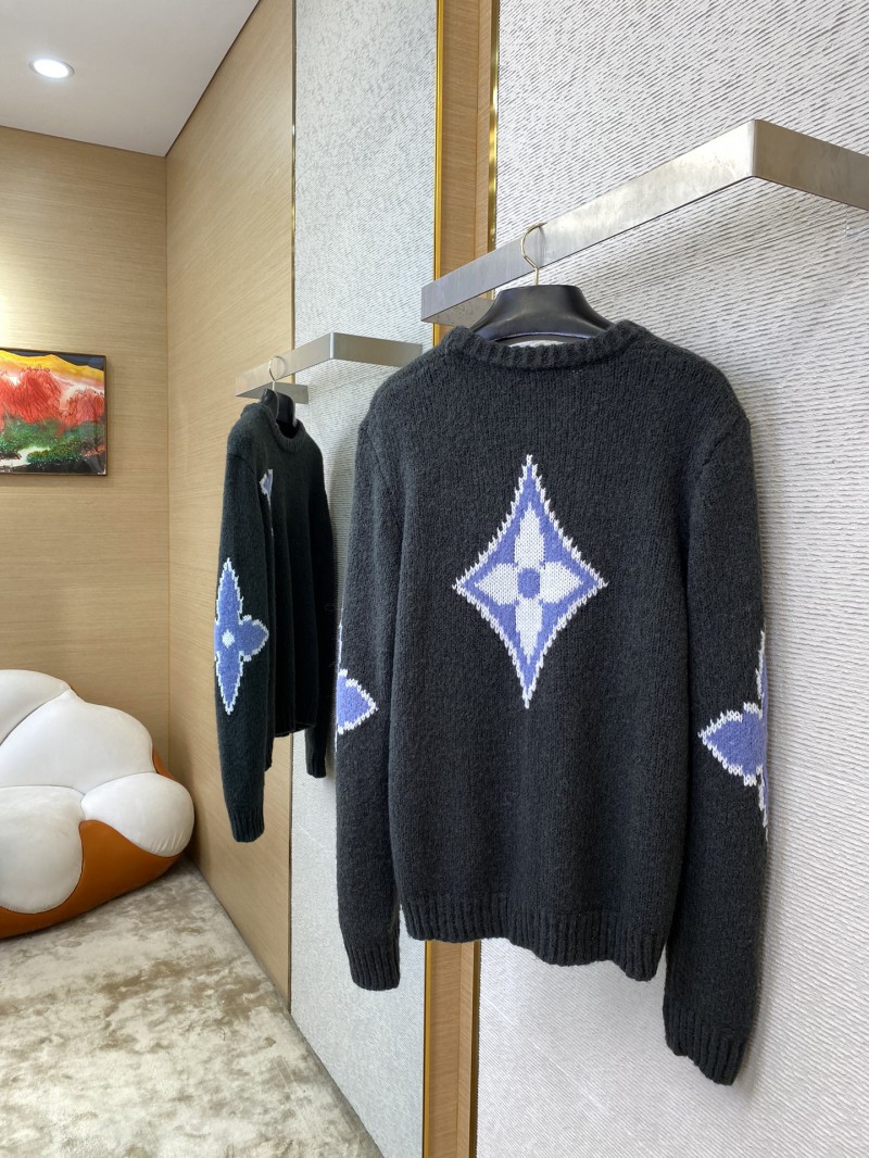 LV Appliqu??d Wool Pullover Grey 3