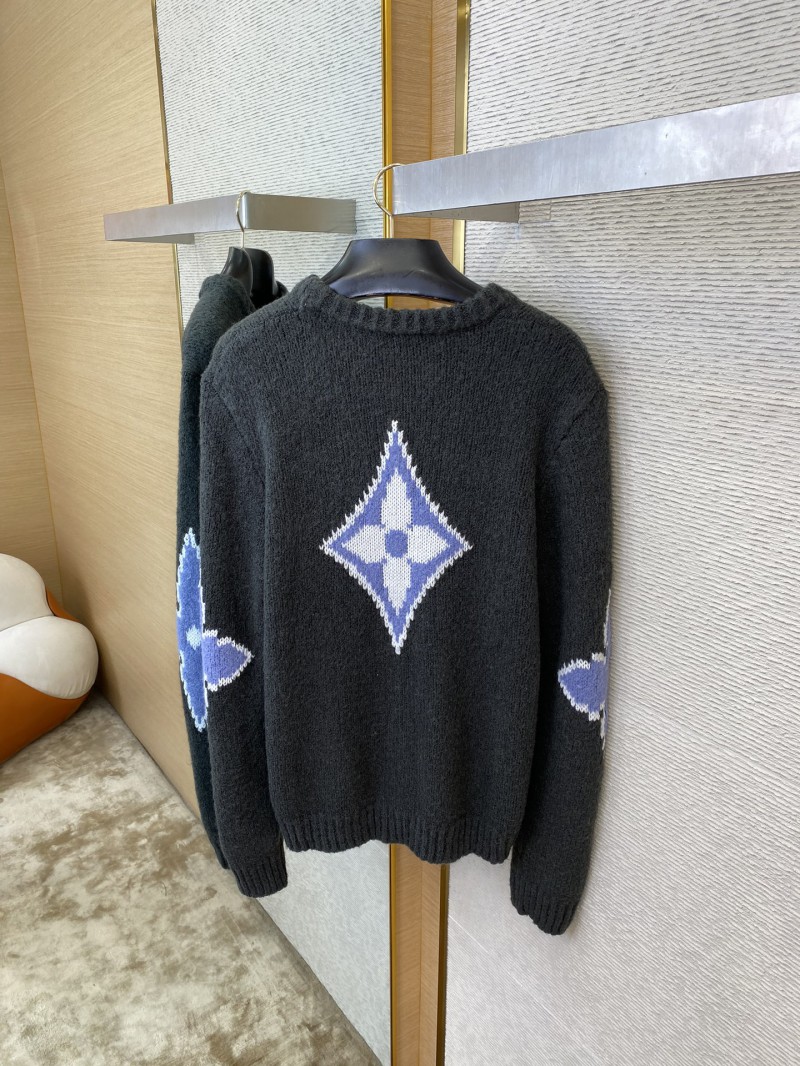 LV Appliqu??d Wool Pullover Grey 7