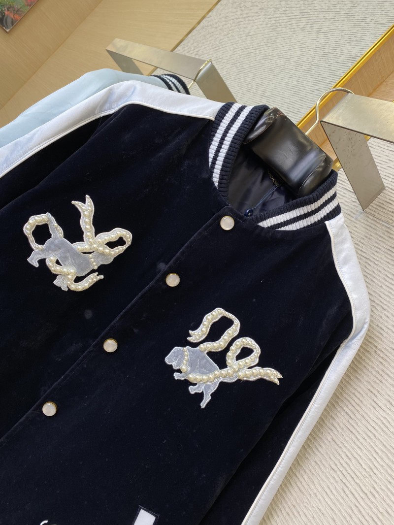 LV Velvet Baseball Jacket Coat 5